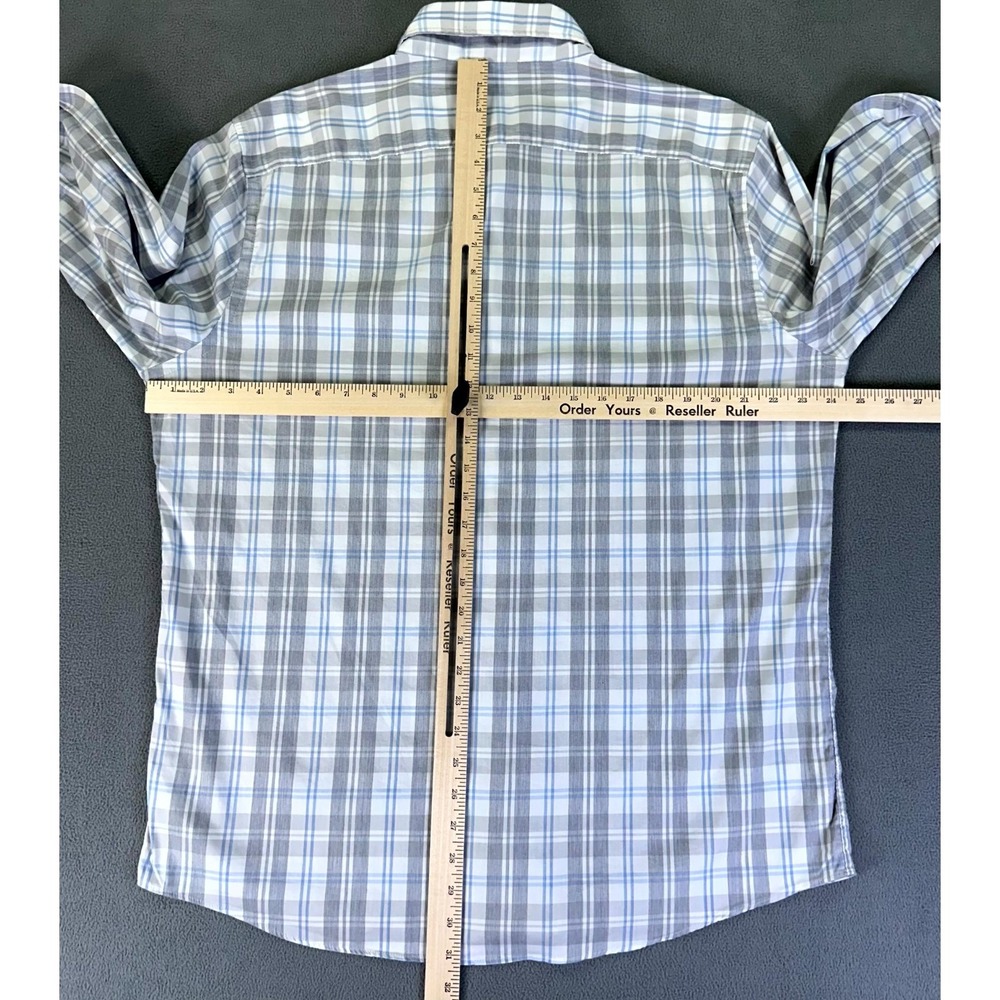 Faherty Shirt Mens XL Gray Blue Movement Supima Nylon Performance Minimalist - Picture 6 of 8